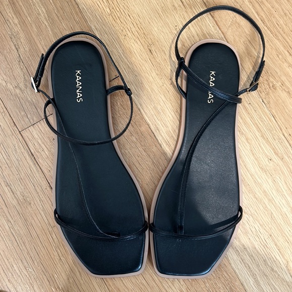 Kaanas Alayta Black Strappy Sandals - Picture 6 of 7
